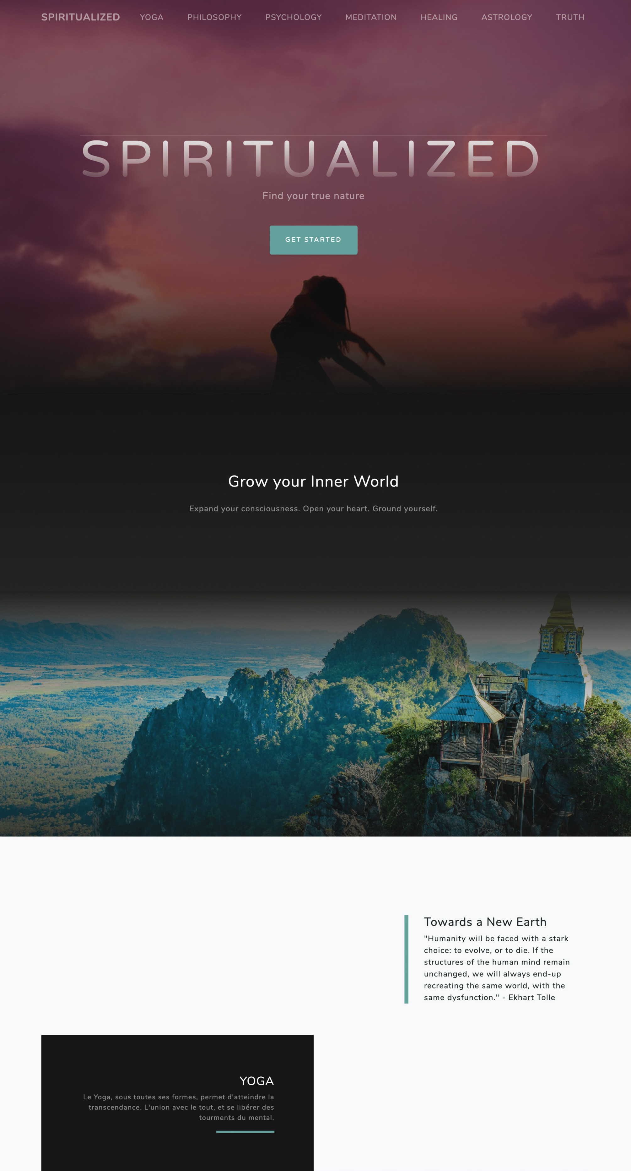 Spiritualized, built with Ruby on Rails